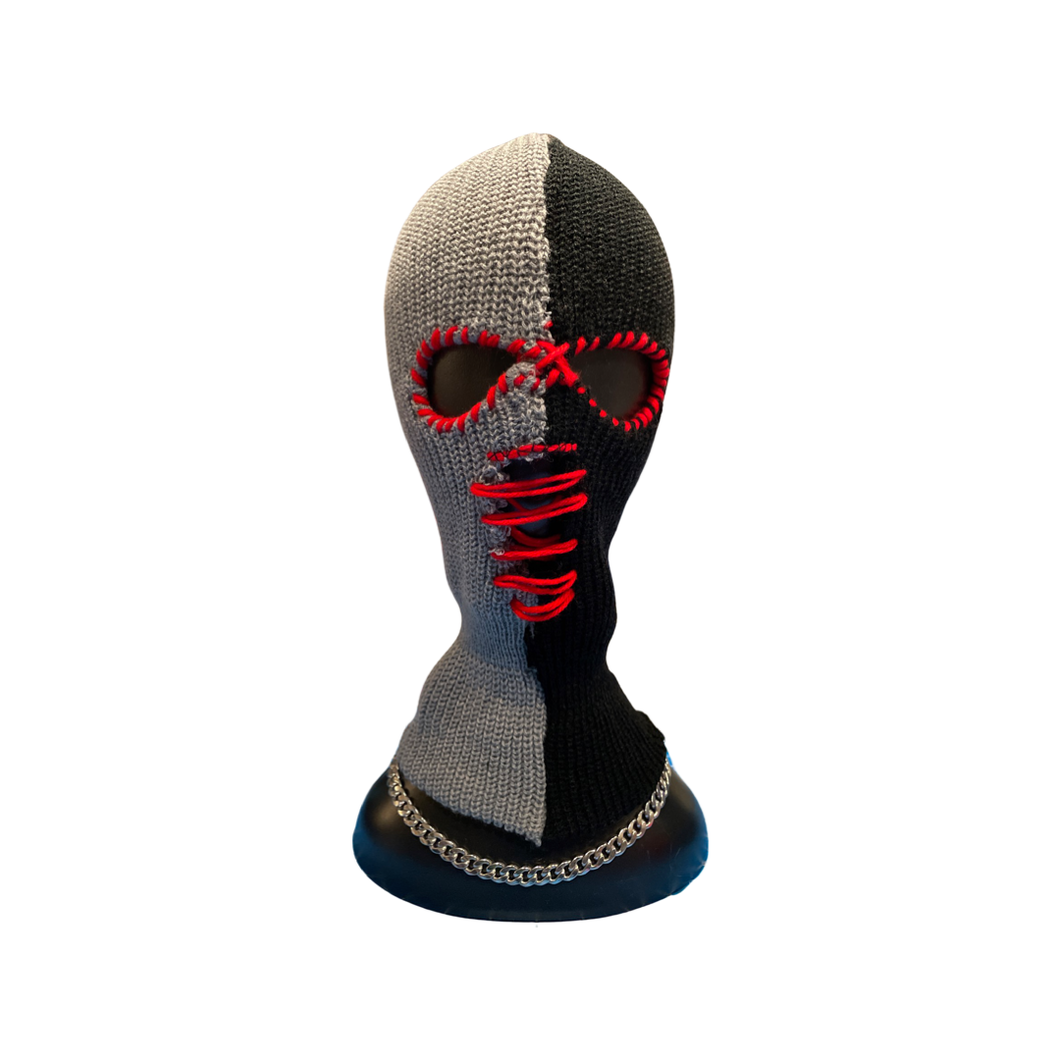 Single Thread Two Tone Ski Mask (Mouth Shut)